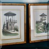 A06. Pair of framed gazebo prints. 